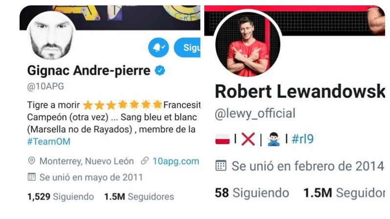 Gignac y Lewandowski, empatados en Twitter