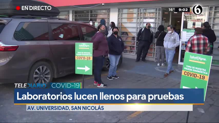 Telediario noticia Llenan laboratorios privados para hacerse pruebas de Covid-19 