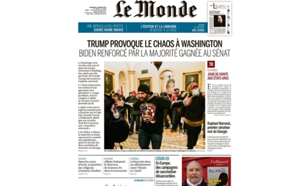 "La furia de Trump": así reportaron los medios la toma del Capitolio en EU