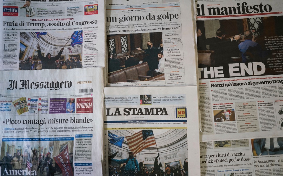 "La furia de Trump": así reportaron los medios la toma del Capitolio en EU