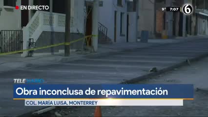 Dejan a medias obras de pavimentación en la colonia María Luisa  