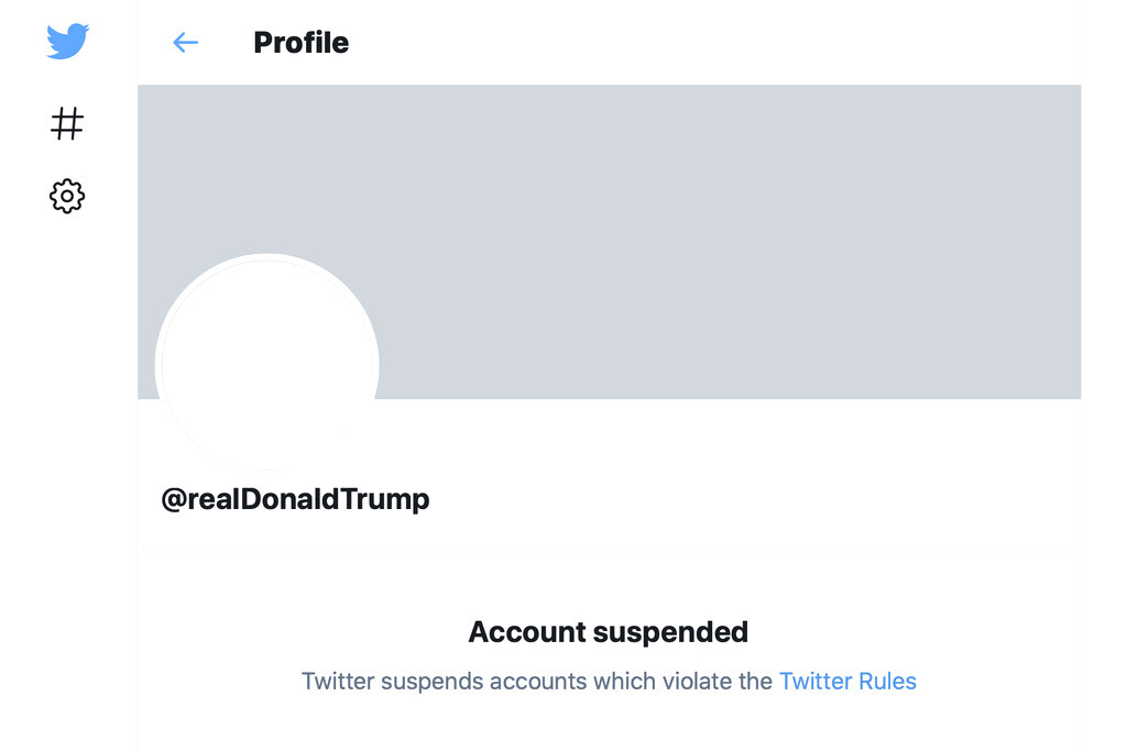 Twitter suspende permanentemente cuenta de Donald Trump