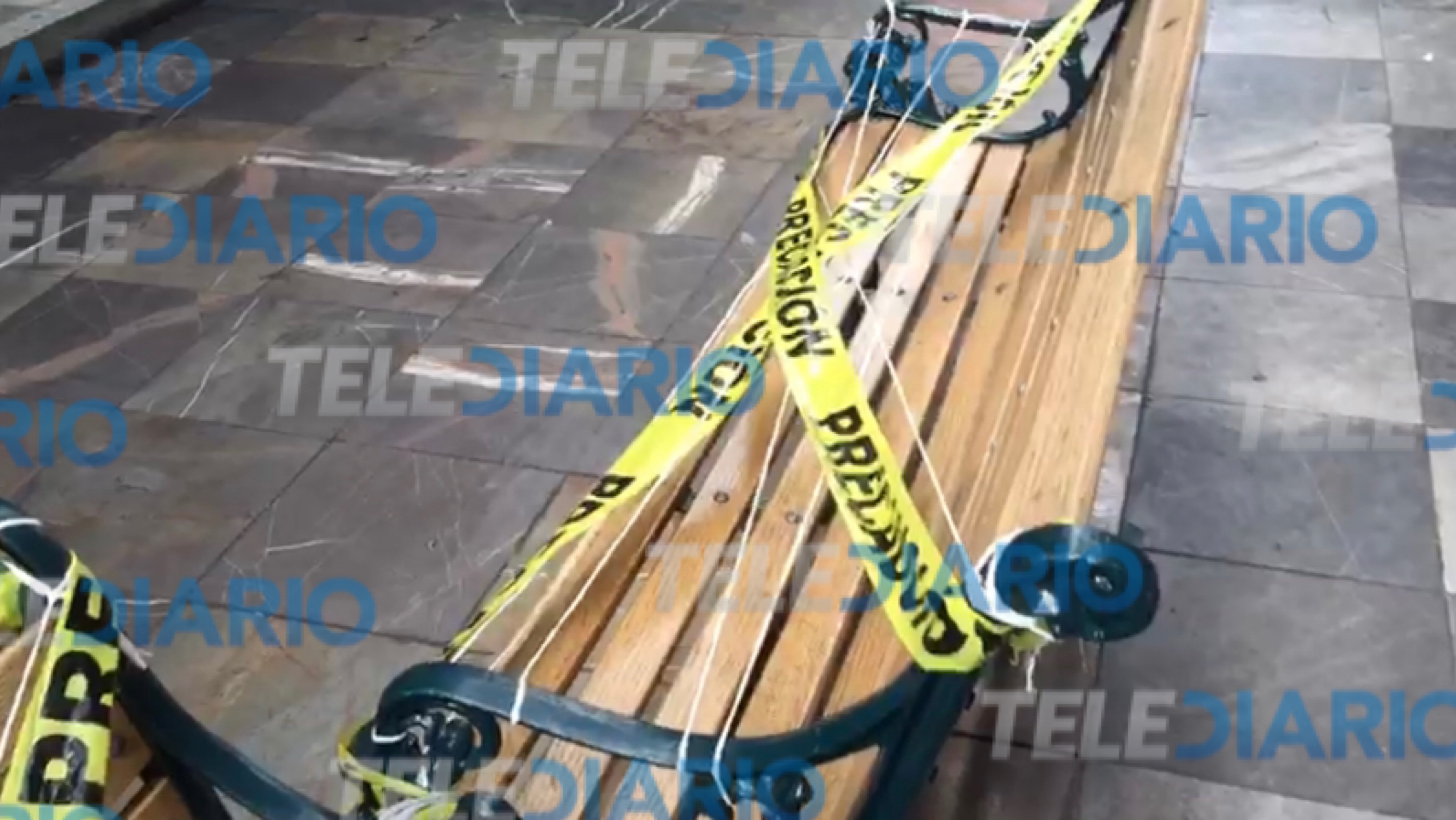 Clausuran las bancas del pasaje del Ayuntamiento de Puebla