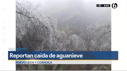 Telediario noticia Cae aguanieve en Ciénega de González e Iturbide 