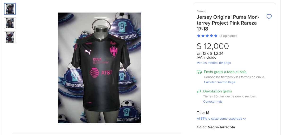 El jersey de Rayados que ‘vale’ más de diez mil pesos