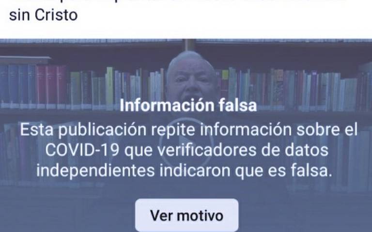 Facebook sanciona video de cardenal de Jalisco por difundir información falsa sobre el coronavirus