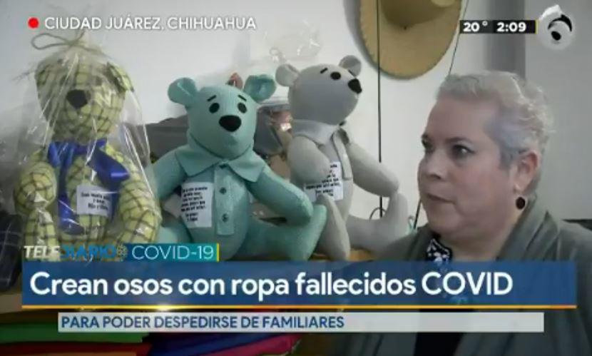 Un pedazo de ellos para siempre; Eréndida crea osos de peluche con ropa de fallecidos por covid-19