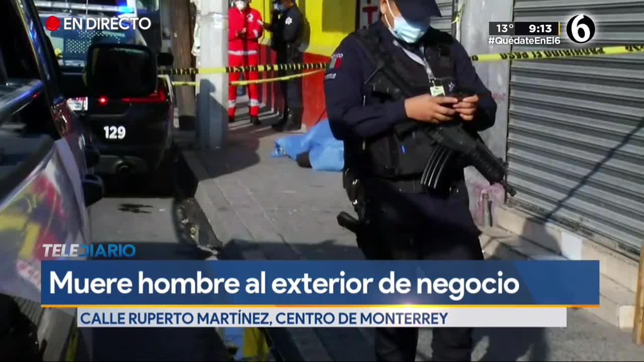 Telediario noticia El cuerpo fue localizado sobre una banqueta en la calle Ruperto Martínez; las autoridades investigan las causas de la muerte.  