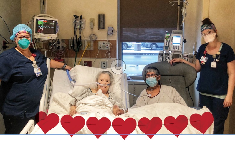 Organizan cita romántica en el hospital para pareja de abuelitos con COVID-19 