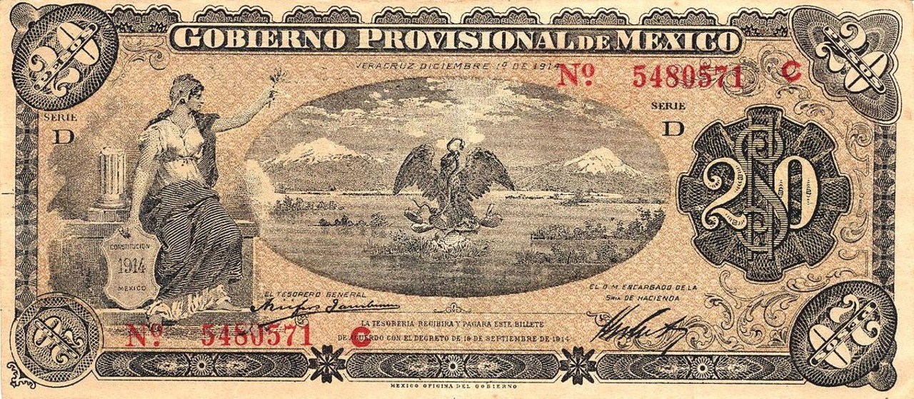 Billete de la revolución se vende en miles de pesos
