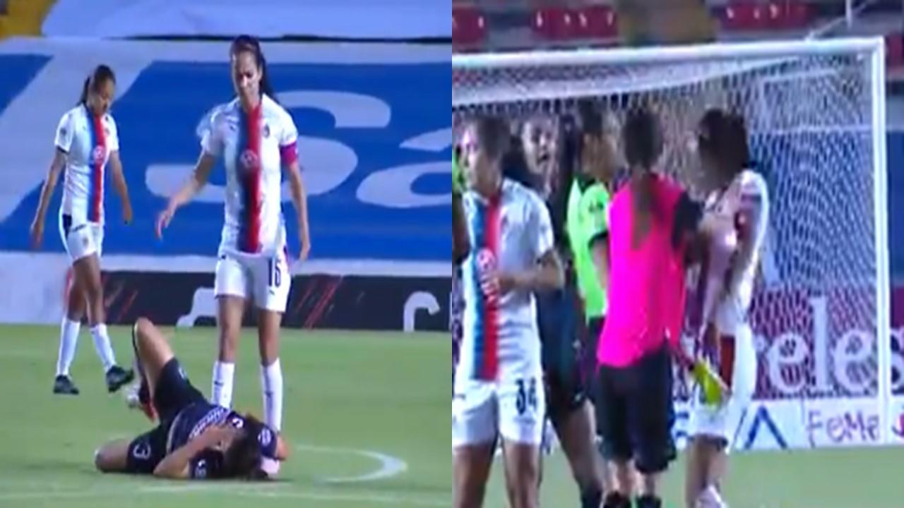 Patada de jugadora de Chivas, desata bronca en la Jornada 5 [VIDEO]