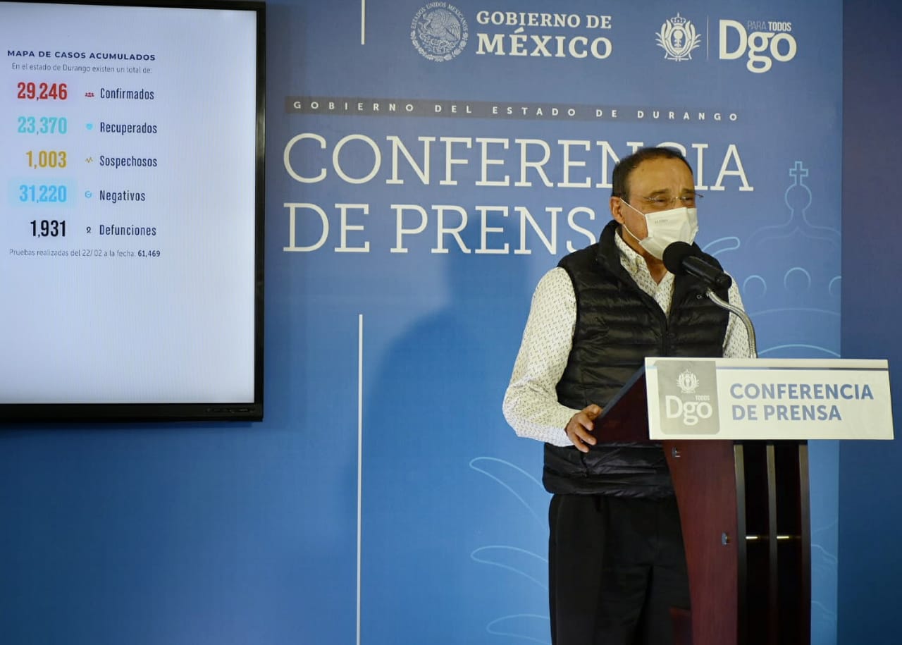 Solamente un fallecimiento por Covid-19  en Durango 