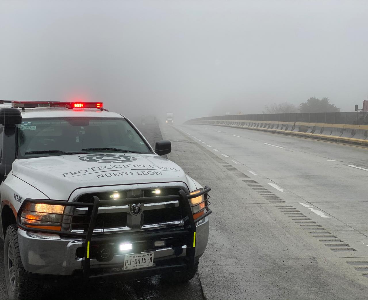 Registran cero grados centígrados en Carretera a Laredo