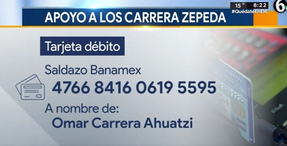 Ayuda para la familia Carrera Zepeda