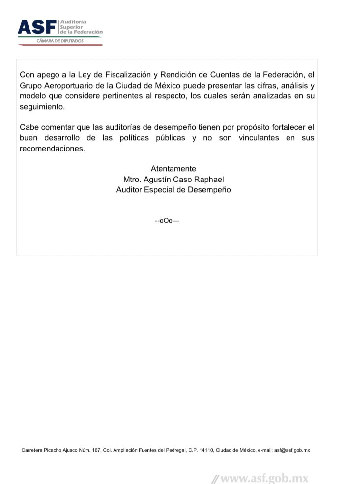 ASF reconoce que costo de cancelación del NAIM en Texcoco es menor a lo estimado en su primer informe