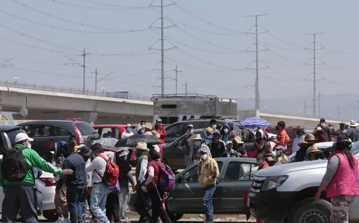 Manifestación desquicia Paseo Tollocan; habitantes de Lerma denuncian despojo de tierras 