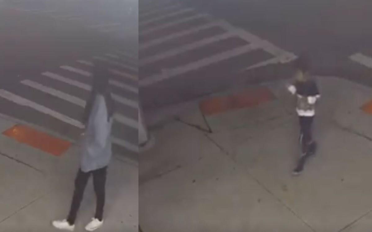 El triste momento en el que mujer abandona a niña de 4 años en plena calle