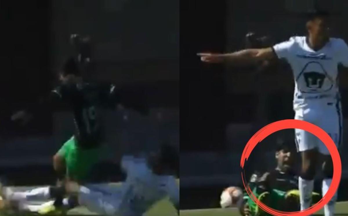 Con imprudente y terrible barrida, lesionan a jugador de Santos Laguna [VIDEO]