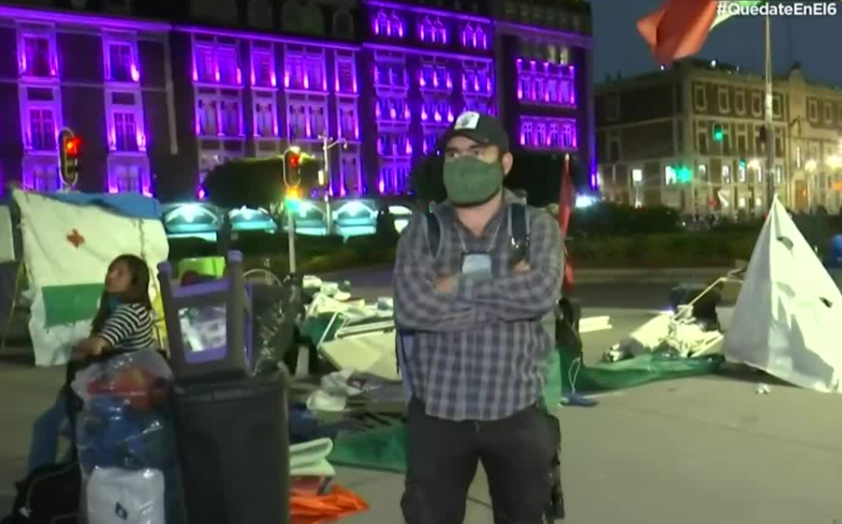 Desmantelan Campamento México del Zócalo de CdMx previo a marcha por el 8M
