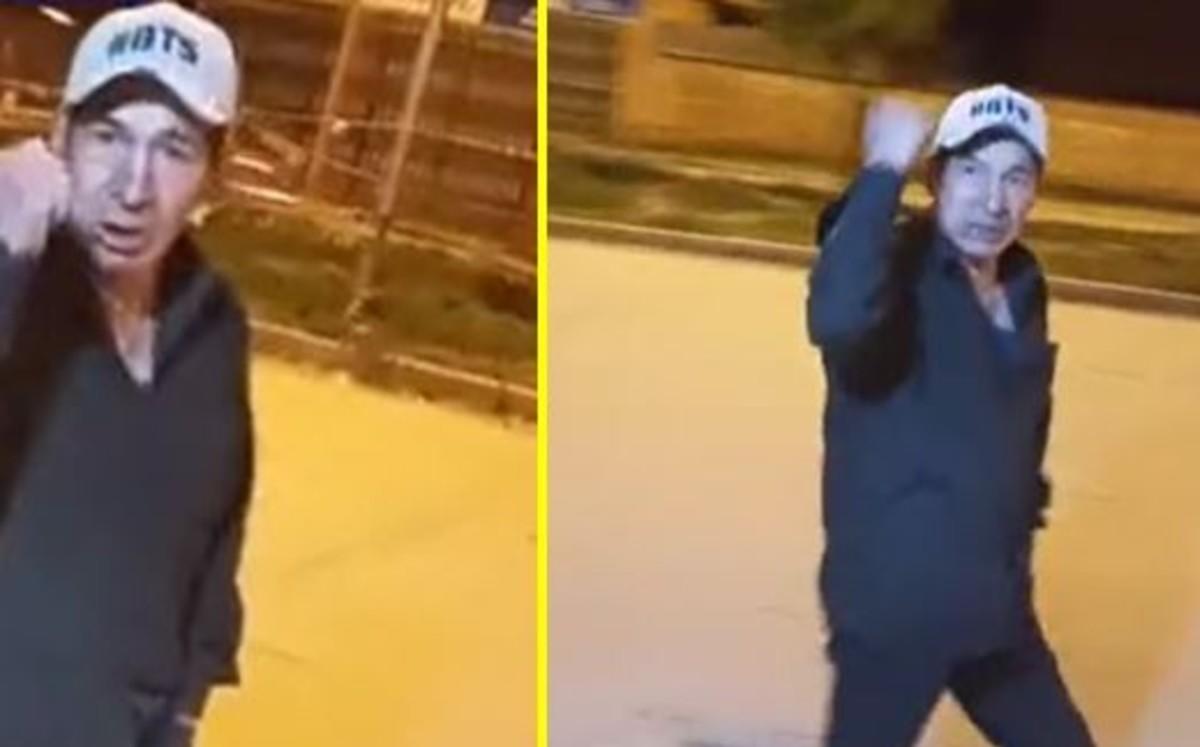 Tras perseguirla, hombre amenaza a una mujer (VIDEO)