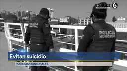 Telediario noticia Los policías  Nancy y Humberto realizaban un patrullaje de rutina cuando fueron alertados por un hombre que se quería suicidar