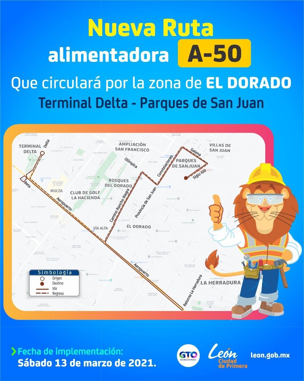 Anuncian en León nueva ruta de traslado a Villas de San Juan y El Dorado