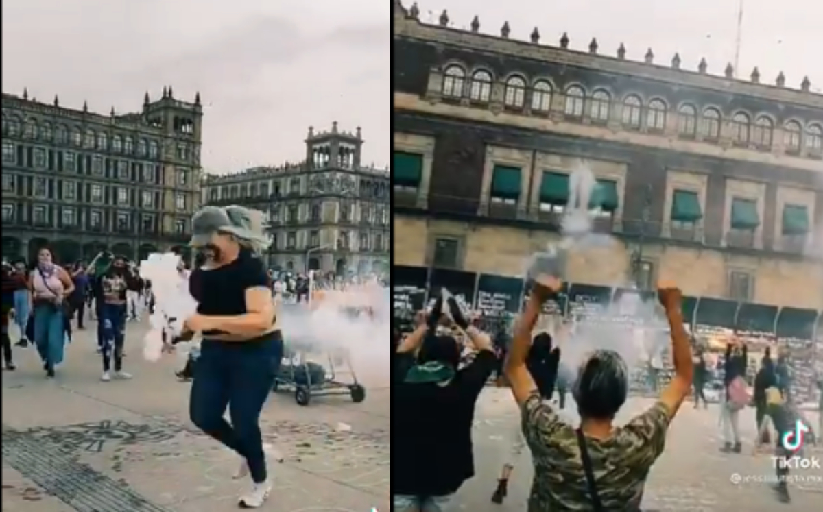 La Reinota: Ella es la mujer que regresó la bomba de humo a los policías durante marcha del 8 de marzo