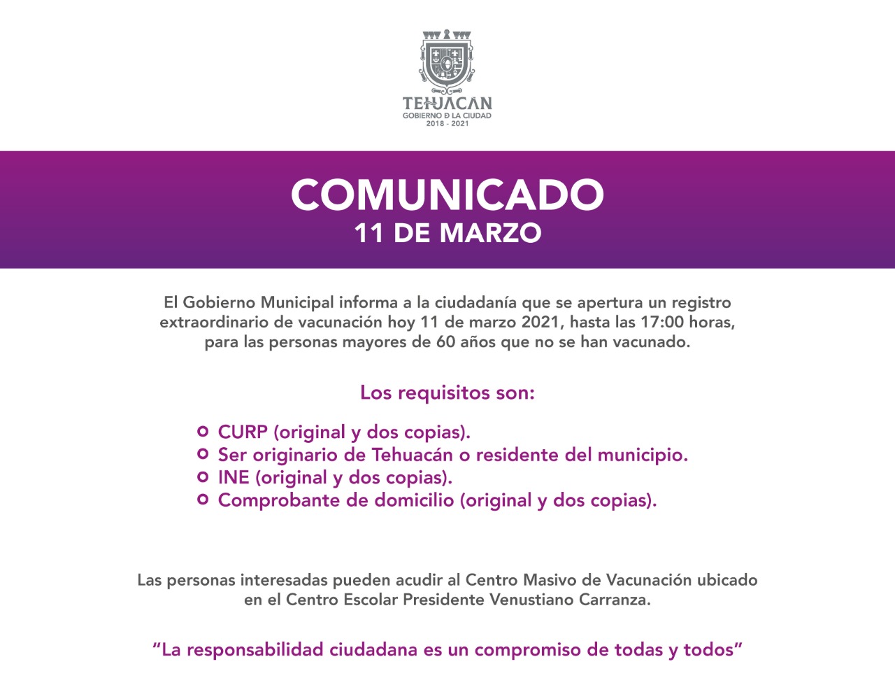 Con poca afluencia concluye vacunación anticovid en Tehuacán