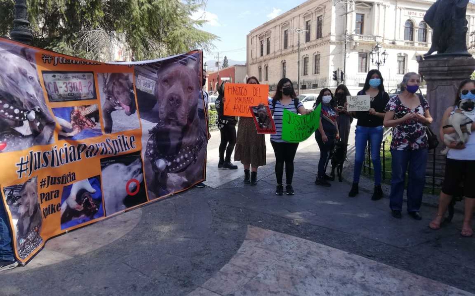 Realizan manifestación por 'Spike', perrito que recibió disparo de policía en Saltillo