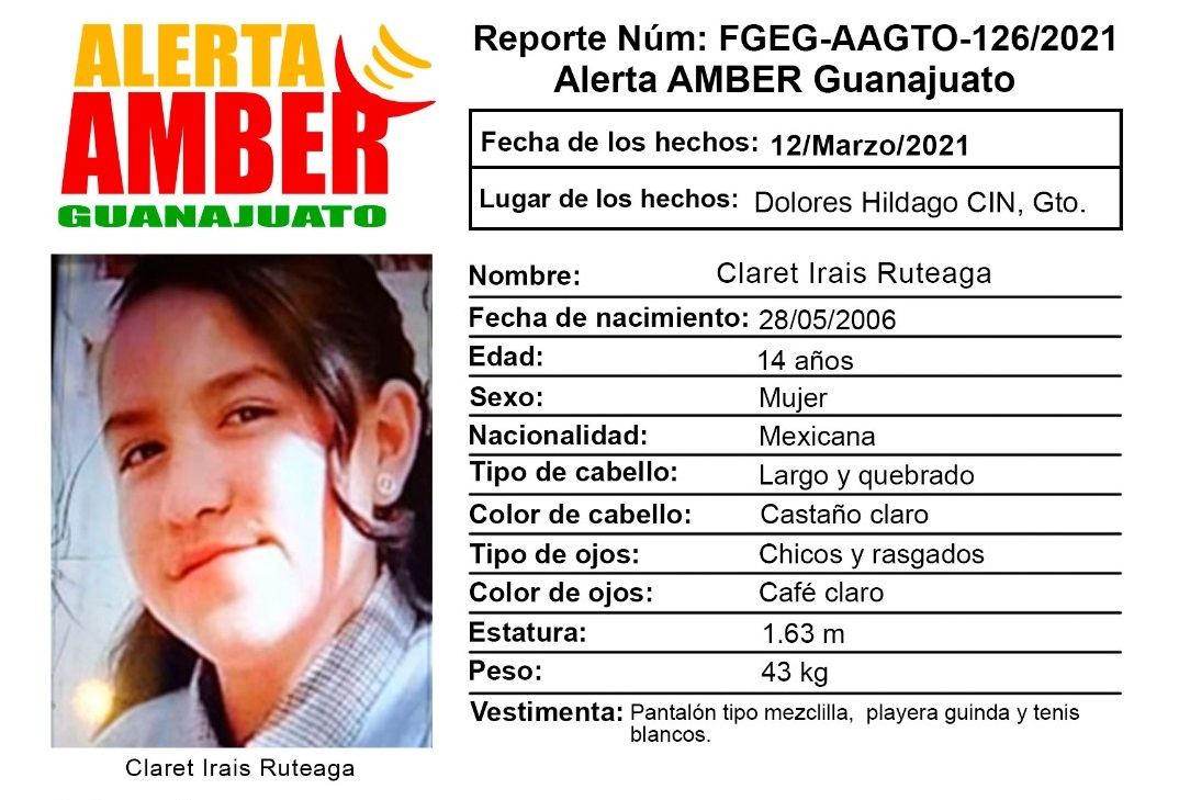 Ayuda a Claret a volver a casa; desapareció en Dolores Hidalgo