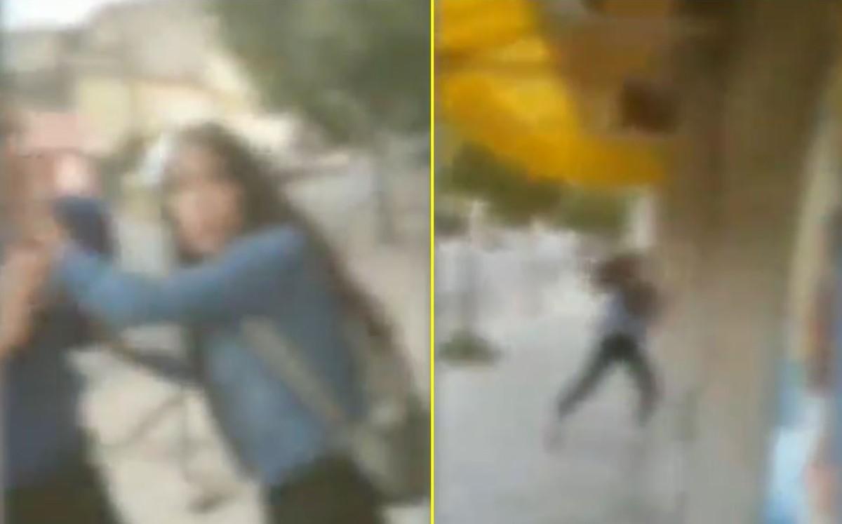 Tras pelea con su novio, joven azota su cabeza contra persiana de un establecimiento