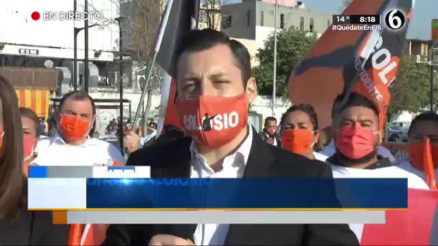 Telediario noticia El aspirante señaló que su campaña se basará en cinco ejes:  desarrollo económico, seguridad ciudadana, desarrollo urbano.