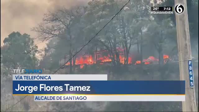 El fuego no tiene palabra, el riesgo está latente: Miguel Ángel Perales sobre incendio en sierra de Santiago 