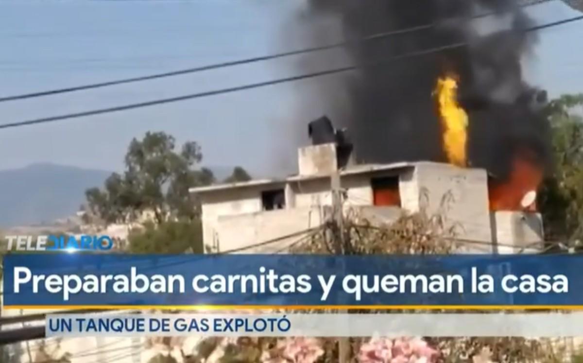 Familia provoca incendio por preparar carnitas en la azotea de una casa