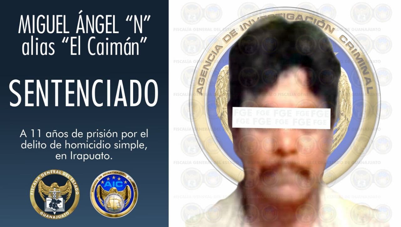 Dan 11 años de prisión a homicida de trabajador de obra en Irapuato 
 