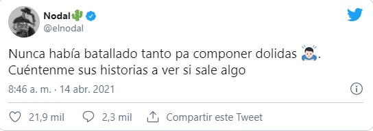 Christian Nodal tiene problemas con sus canciones por culpa de Belinda