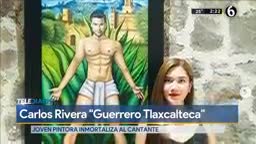 Telediario noticia Inmortalizan a Carlos Rivera en una pintura.