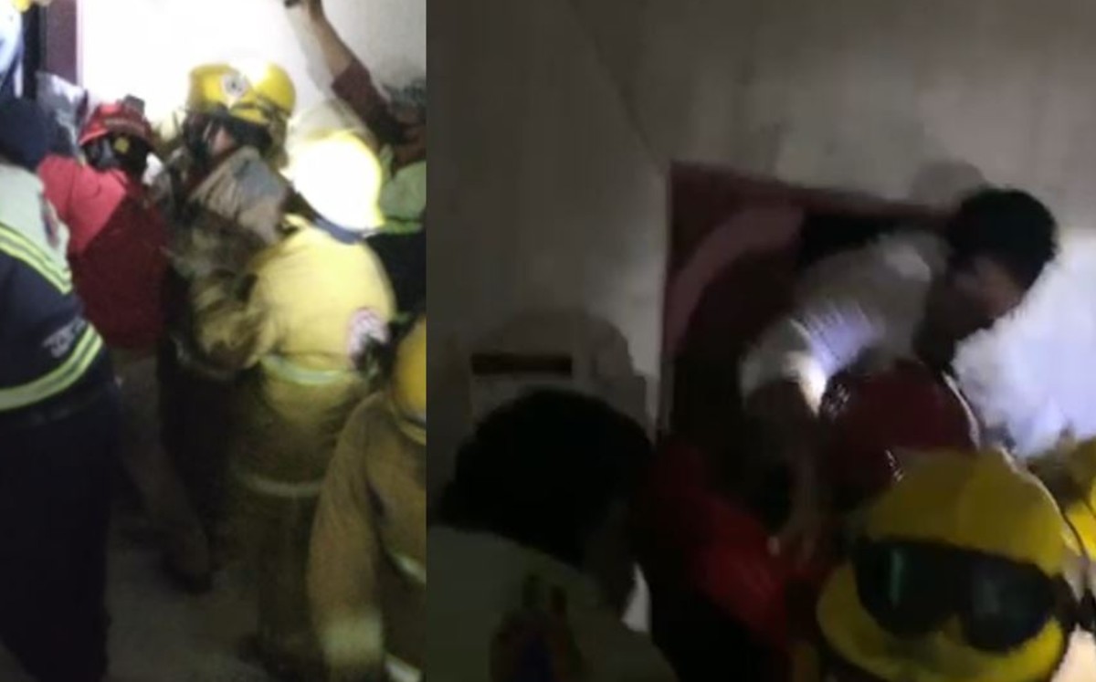 Hombre se queda atrapado en elevador de la Subdelegación del IMSS en Gómez (VIDEO)