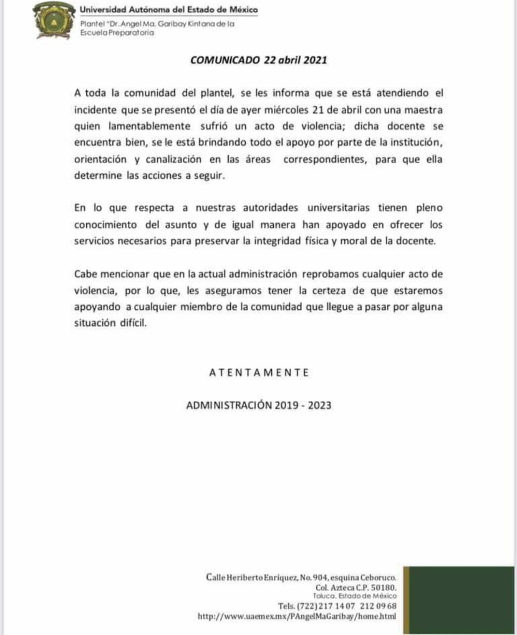 Maestra de inglés es agredida mientras daba clase en línea; alumnos graban y piden justicia