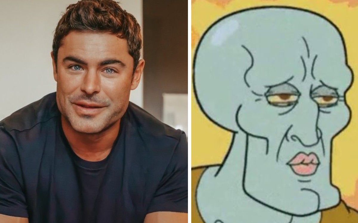 Zac Efron se viraliza por retoque en su rostro; lo comparan con Calamardo