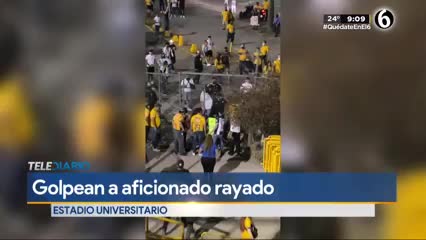 Telediario noticia VIDEO: Golpean a aficionado rayado afuera del Estadio Universitario tras Clásico Regio  