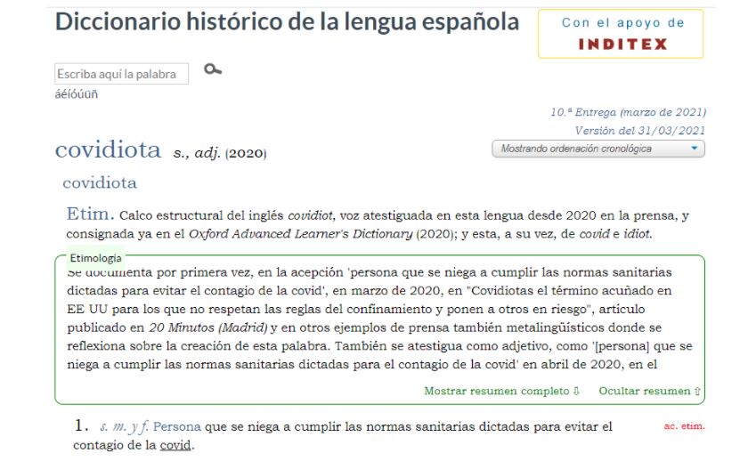 RAE incluye oficialmente la palabra "Covidiota" a su diccionario