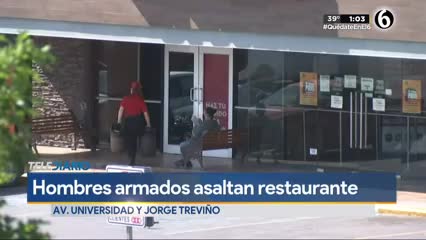 Telediario noticia Delincuentes armados asaltan restaurante en San Nicolás; se llevan 400 mil pesos 