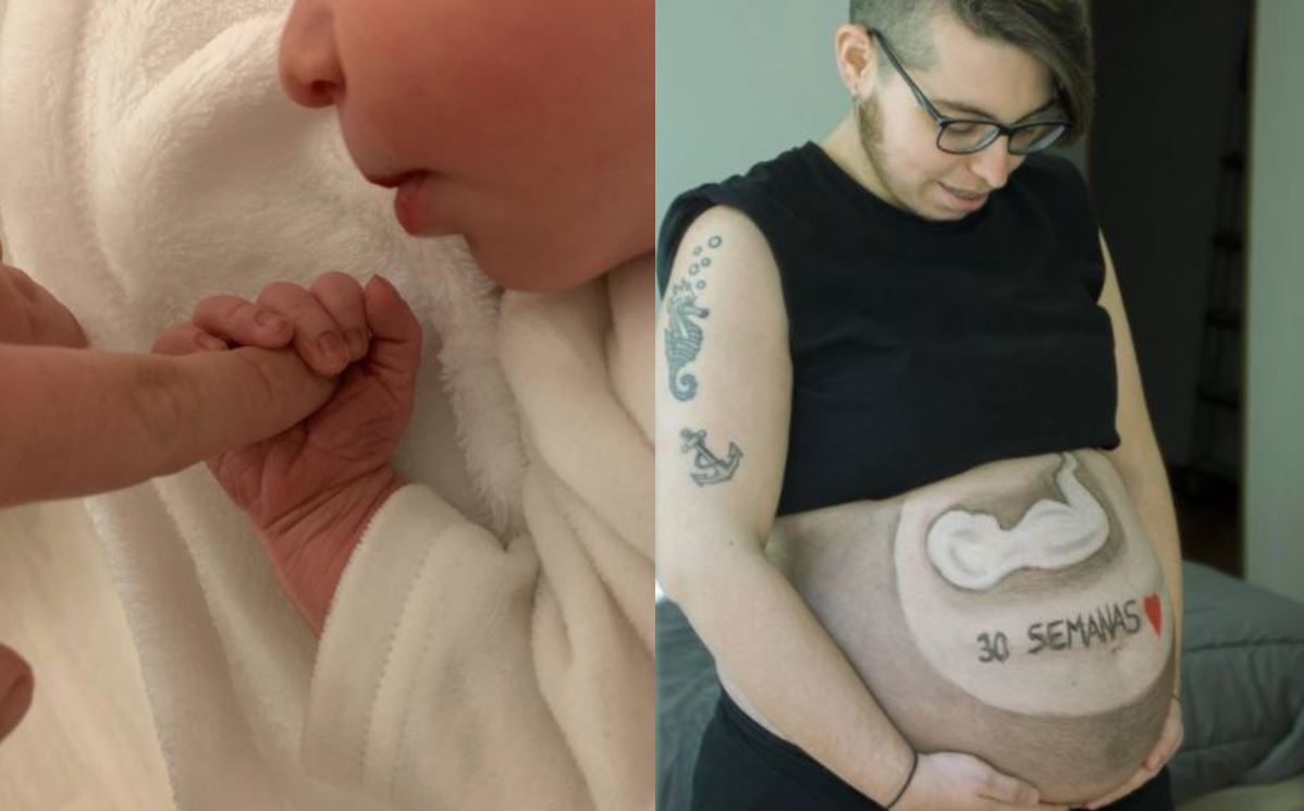 "Tengo hije": Hombre trans celebra nacimiento de su bebé