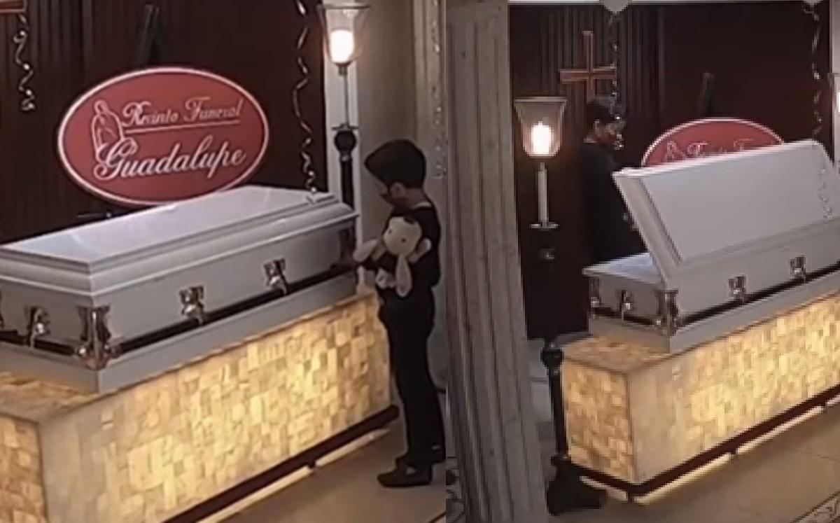 Niño desaparece en funeral de su hermanito; se metió al ataúd para estar con él