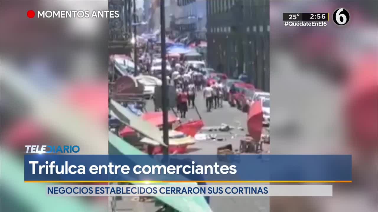 Cinco heridos tras batalla campal entre ambulantes del Centro de Puebla