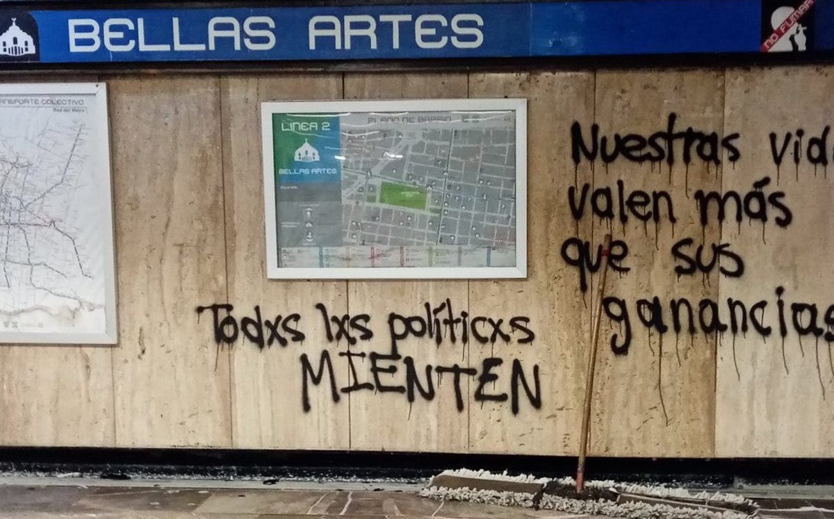 Violencia por accidente en el Metro
