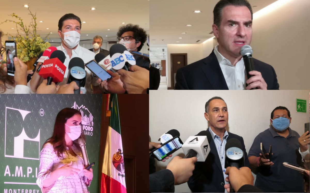 Reaccionan candidatos a la gubernatura de NL ante críticas de AMLO por la 'Tarjeta Rosa'