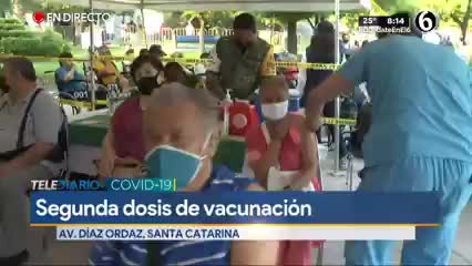 Continúa aplicación de segunda dosis de vacuna anticovid en Santa Catarina 