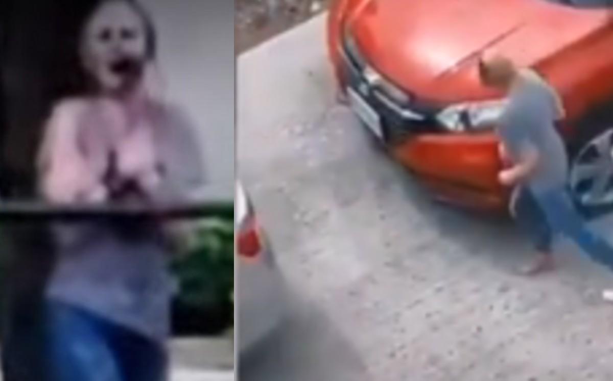 Captan a “mujer zombie” a plena luz del día (VIDEO)